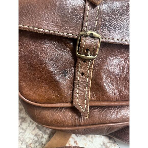 Moroccan leather backpack boho unisex main image 5